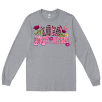 Heather Grey Xoxo hugs and kisses Valentine's Day Long Sleeve Tee - FaDigitalArtStudio