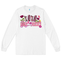 White Xoxo hugs and kisses Valentine's Day Long Sleeve Tee - FaDigitalArtStudio