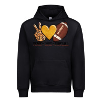Black peace love football Urban Hoodie - AdoDesignShop