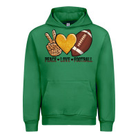 Emerald peace love football Urban Hoodie - AdoDesignShop
