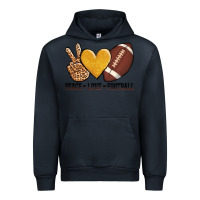 Navy peace love football Urban Hoodie - AdoDesignShop