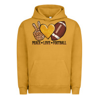 Pigment Peanut Butter peace love football Urban Hoodie - AdoDesignShop