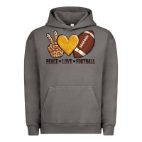 Pigment Tornado peace love football Urban Hoodie - AdoDesignShop