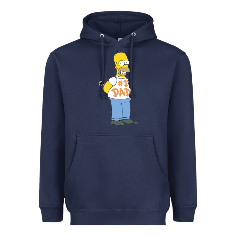 The Simpsons Homer Number 1 Dad Father's Day V2 Heavyweight Hoodie by longCreatives | Teevron