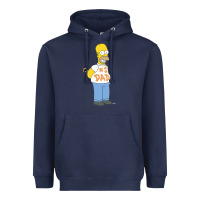 Navy The Simpsons Homer Number 1 Dad Father's Day V2 Heavyweight Hoodie - longCreatives