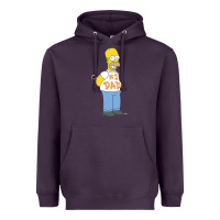 Plum The Simpsons Homer Number 1 Dad Father's Day V2 Heavyweight Hoodie - longCreatives