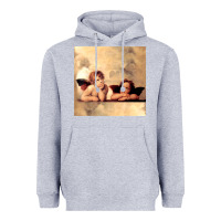 Heather Grey angels gift raphael cupid cherubs art valentine angel Heavyweight Hoodie - longCreatives