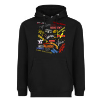 Black Just A Little Funk Heavyweight Hoodie - longCreatives