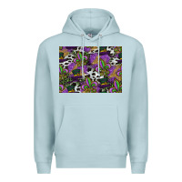 Blue Mist mardi gras celebration pattern Premium Hoodie - CowhideDigitalArt