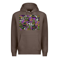 Coffee mardi gras celebration pattern Premium Hoodie - CowhideDigitalArt