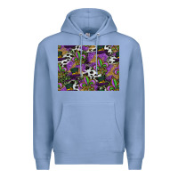 Colony Blue mardi gras celebration pattern Premium Hoodie - CowhideDigitalArt