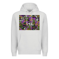 Dove Grey mardi gras celebration pattern Premium Hoodie - CowhideDigitalArt