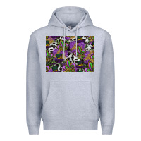 Heather Grey mardi gras celebration pattern Premium Hoodie - CowhideDigitalArt