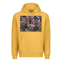 Mustard mardi gras celebration pattern Premium Hoodie - CowhideDigitalArt