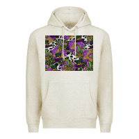 Oatmeal Heather mardi gras celebration pattern Premium Hoodie - CowhideDigitalArt