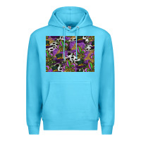 Ocean Blue mardi gras celebration pattern Premium Hoodie - CowhideDigitalArt