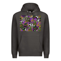 Smoke mardi gras celebration pattern Premium Hoodie - CowhideDigitalArt