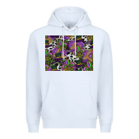 White mardi gras celebration pattern Premium Hoodie - CowhideDigitalArt