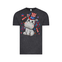 Vintage Black fourth of july hippopotamus Vintage Tee - CowGirlArtShop