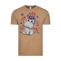 Vintage Coffee fourth of july hippopotamus Vintage Tee - CowGirlArtShop