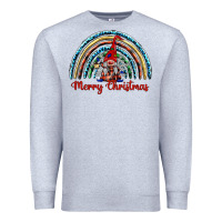 Heather Grey merry christmas gnomes   rainbow Premium Sweatshirt - BarkalooDesign