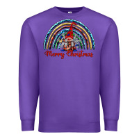 Purple merry christmas gnomes   rainbow Premium Sweatshirt - BarkalooDesign