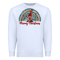 White merry christmas gnomes   rainbow Premium Sweatshirt - BarkalooDesign