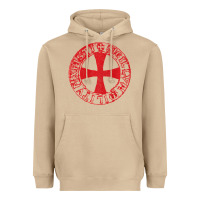 Mushroom Mens Crusader Knight  Knights Templar Cross T  Badge Heavyweight Hoodie - longCreatives