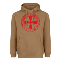 Toasted Coconut Mens Crusader Knight  Knights Templar Cross T  Badge Heavyweight Hoodie - longCreatives