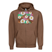 Chestnut easter daisy background Zipper Hoodie - Artiststas