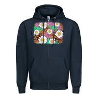 Navy easter daisy background Zipper Hoodie - Artiststas