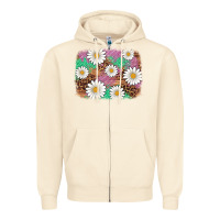 Sandshell easter daisy background Zipper Hoodie - Artiststas