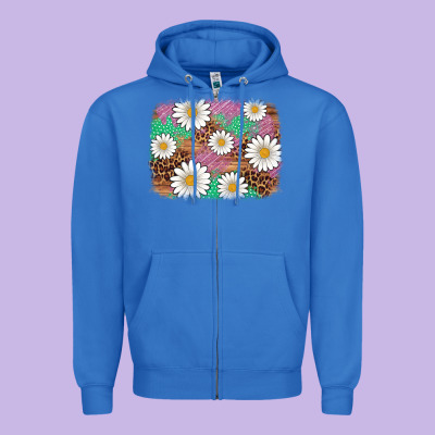 Easter Daisy Background Zipper Hoodie Designed By Artiststas