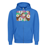 True Royal easter daisy background Zipper Hoodie - Artiststas