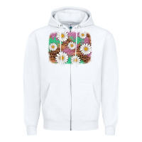 White easter daisy background Zipper Hoodie - Artiststas