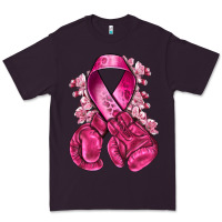 Plum breast cancer with boxing gloves Premium Tee - NancyCooperArtShop