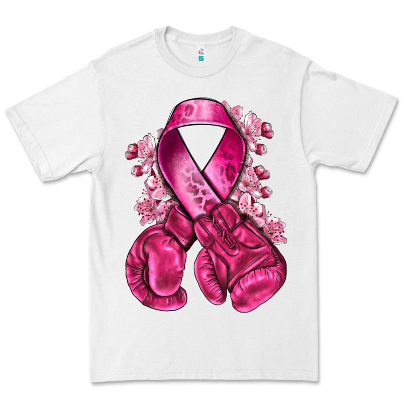 Breast Cancer With Boxing Gloves Premium Tee by NancyCooperArtShop | Teevron