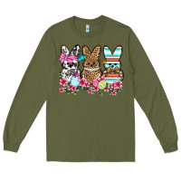 Army Green Western Easter peeps Long Sleeve Tee - OliviaCreatesArt