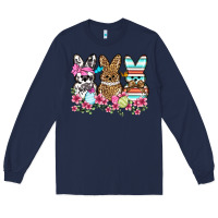 Navy Western Easter peeps Long Sleeve Tee - OliviaCreatesArt