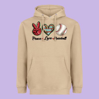 Peace Love West Heavyweight Hoodie Designed By Barkaloodesign