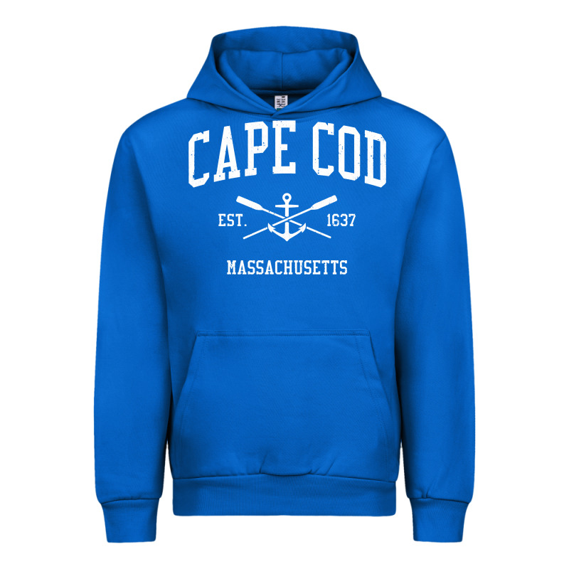 Cape Cod Ma Vintage Crossed Oars & Boat Anchor Sports Sweat Urban Hoodie by longCreatives | Teevron