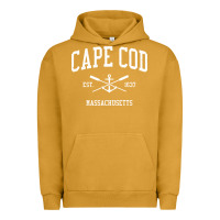 Pigment Peanut Butter Cape Cod MA Vintage Crossed Oars & Boat Anchor Sports Sweat Urban Hoodie - longCreatives