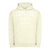 Pigment Pistachio Cape Cod MA Vintage Crossed Oars & Boat Anchor Sports Sweat Urban Hoodie - longCreatives