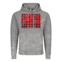 Cloud Rock distressed buffalo plaid background Vintage Hoodie - CowCowDesign