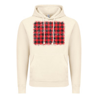 Vintage Artic distressed buffalo plaid background Vintage Hoodie - CowCowDesign