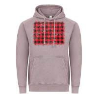 Distressed Buffalo Plaid Background Vintage Hoodie | Teevron