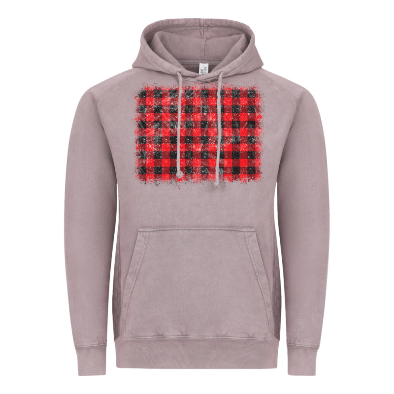 Distressed Buffalo Plaid Background Vintage Hoodie by CowCowDesign | Teevron