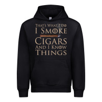 Black That's What I Do I Smoke Cigars And I Know Things Urban Hoodie - longCreatives