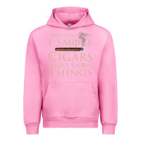 Fuchsia Pink That's What I Do I Smoke Cigars And I Know Things Urban Hoodie - longCreatives
