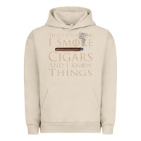 Pigment French Oak That's What I Do I Smoke Cigars And I Know Things Urban Hoodie - longCreatives